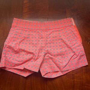 J Crew Neon Pink and Blue Floral Shorts